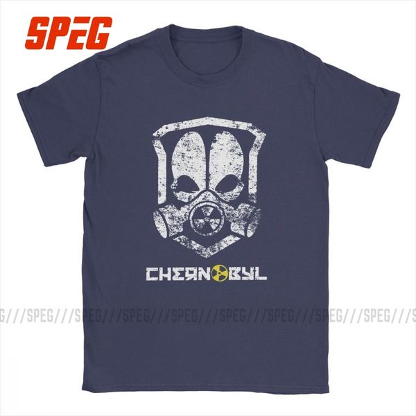 

vintage chernobyl mask nuclear radiation power t-shirt men round collar 100% cotton t shirt short sleeve tees gift idea clothing