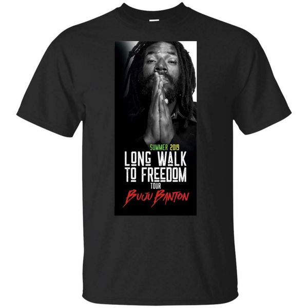 

buju banton dj reggae long walk to om tour verano 2020 negro gris camiseta printed tee shirt