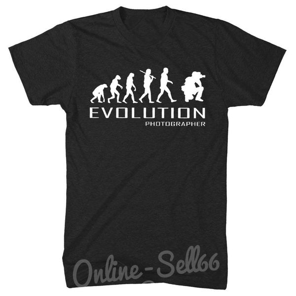 

sport brand summer style men o-neck short-sleeved slim fit pgrapher of evolution p camera lens printed tee