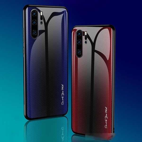 

ultra thin shockproof tpu soft edge gradient glass back phone case for huawei p30 pro p30 p20 pro protective case tpu soft edge