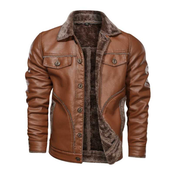 

winter 2020 plus size men's fashion casual plus cashmere pu leather jacket casaco abrigos jaqueta masculina inverno warm kurtka, Black