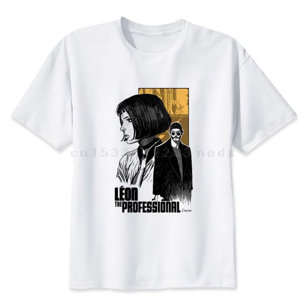 

leon the professional t-shirt men 2020 summer fashion tshirt casual white print t shirt for male comfortable boy tees mr2875