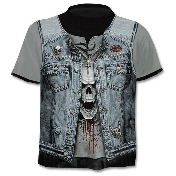 

skull skeleton gun gothic punk vintage rock anime male styles dropshipping 3d print shirts plus size plus size anime men clothing