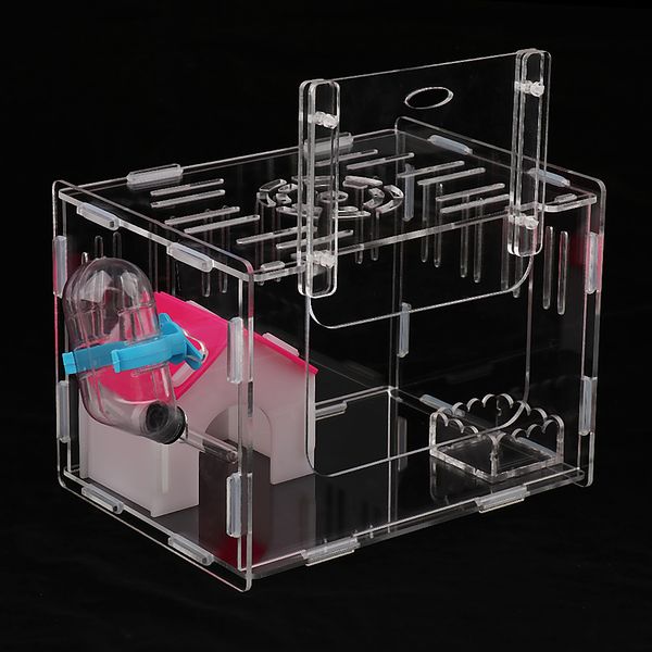 

hamster cage acrylic portable pet house for chinchilla squirrel rabbit guinea pig