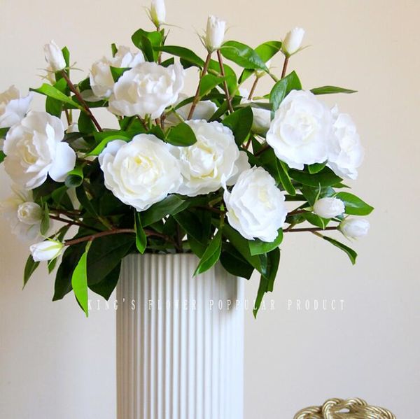 

single imitation decorative flowers gardenia dining table living room bedroom home decoration bouquet fake flower shooting pgraphy props