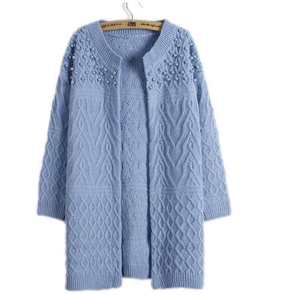 

sweaters women 2019 fashion long loose sweater cardigan twist bead slim long-sleeved sweaters women's clothing vestidos mmy17148, White;black