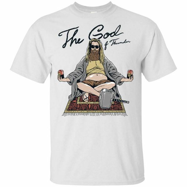 

thor lebowski t-shirt funny thor end game tee shirt short sleeve s-5xl homme plus size tee shirt