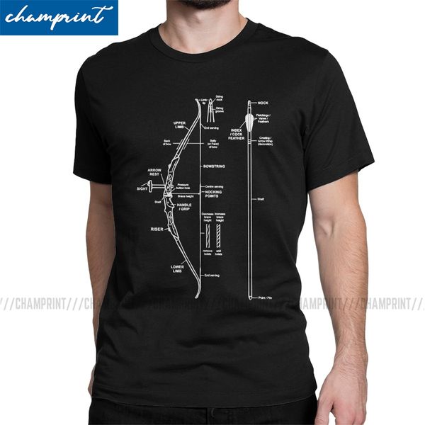 

compound bow archery hunting anatomy funny men's t shirt arrow archer sports funny tee shirt crewneck t-shirts original
