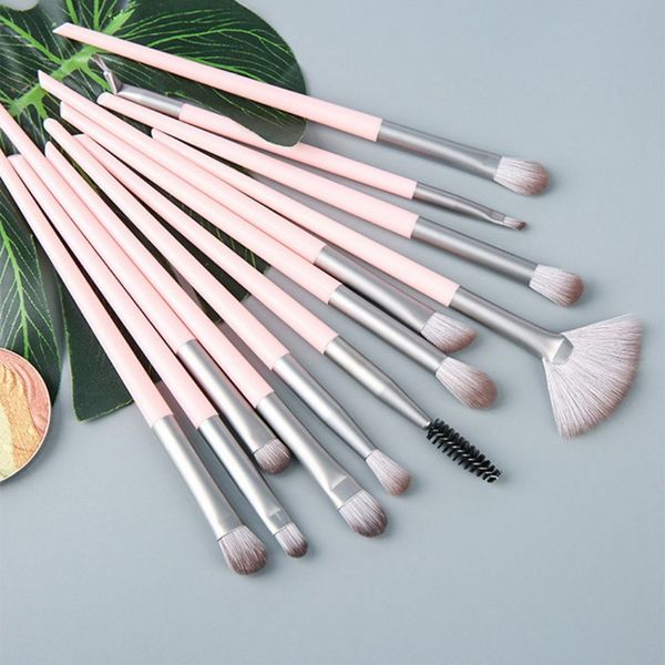 

makeup brushes 12 pcs set eye shadow blending eyeliner eyelash eyebrow brush