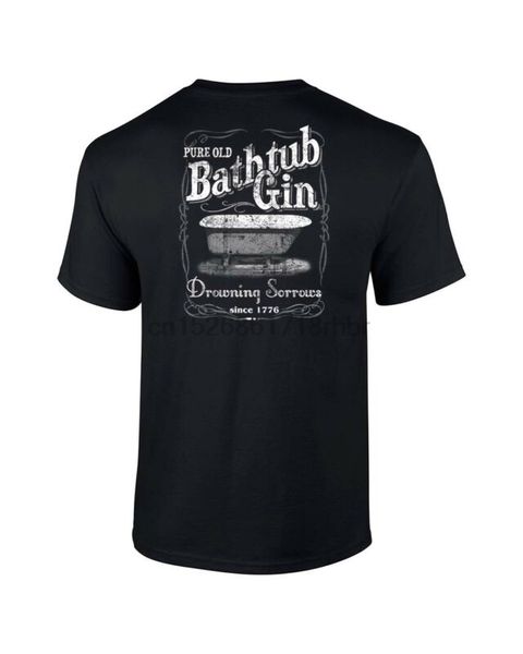 

moonshine t-shirt pure old bathtub gin drowning sorrows since 1776-bla