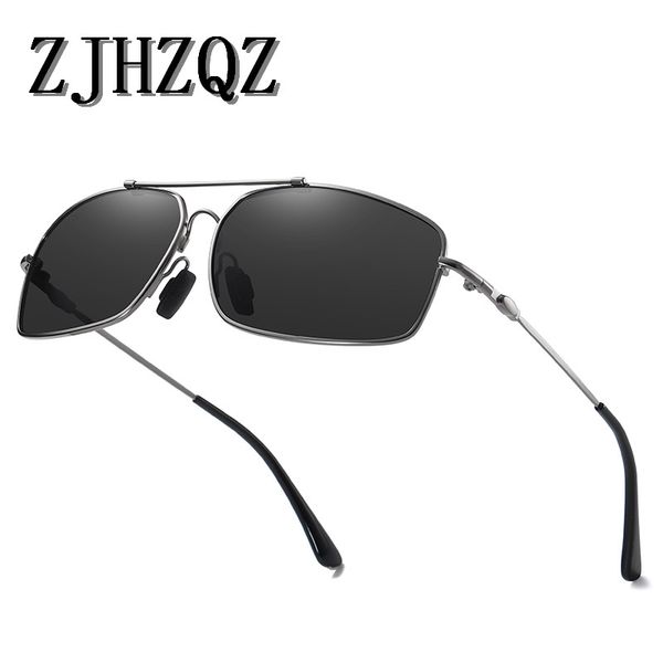 

мужчины поляризованные фотохромные солнцезащитные очки площади памяти металла вс очки день ночного видения изменение черный хамелеон объекти, White;black