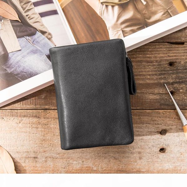 

2020 fashion leather men wallet leisure women wallet genuine leather wallets for men card holders purse c60, Red;black