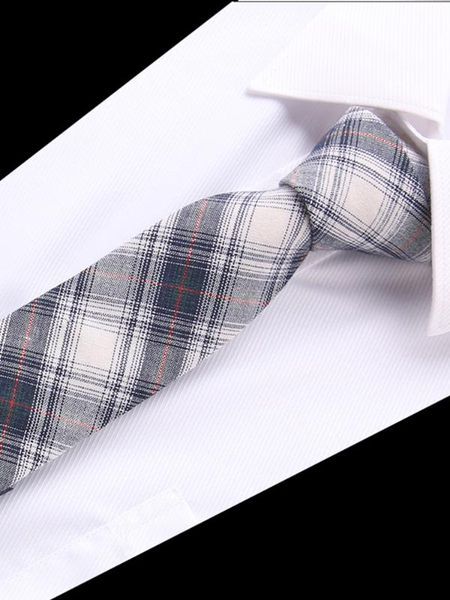

luxury grade brand new cotton 6cm tie skinny necktie ties for men wedding suit necktie formal men's classic tie, Black;gray