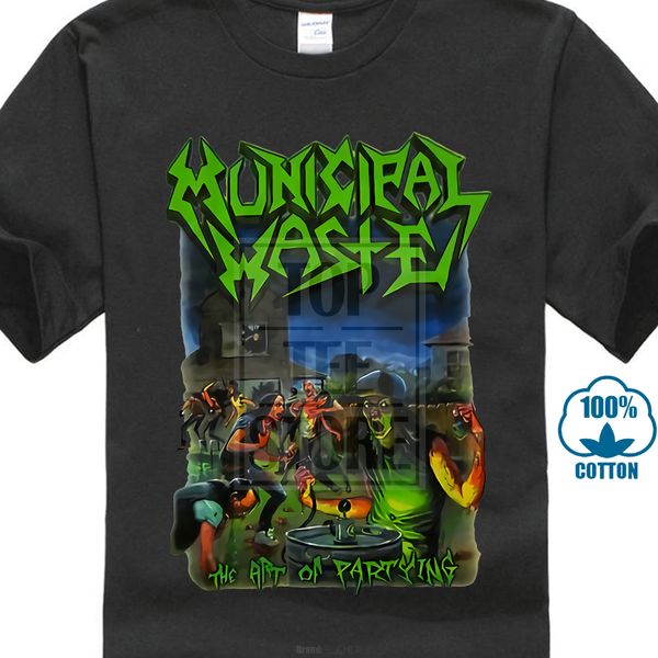 

municipal waste the art of partying on mens casual black t shirt 027044