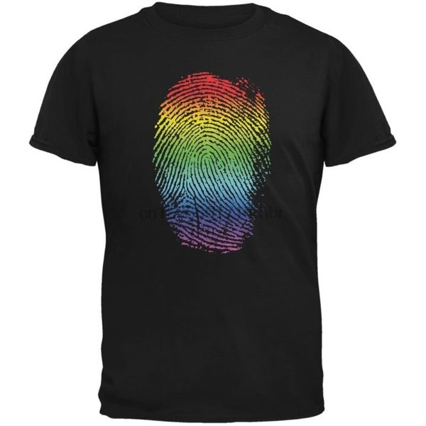

lgbt gay pride thumbprint black t-shirt