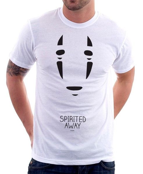 

2020 new arrival men's spirited away miyazaki totoro my neighbiour ghibli white tshirt