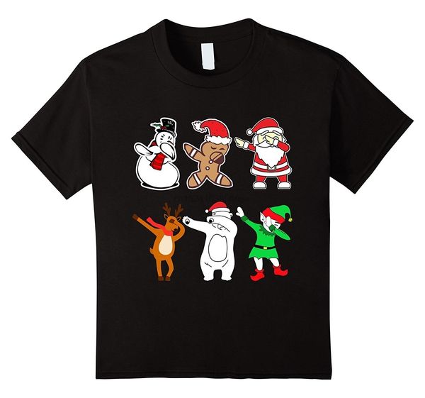 

lovely cartoon pattern dance elf christmas t-shirt