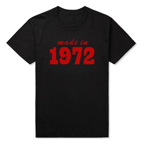 

made in 1972 19xx funny printed mens t-shirt joke gift men's casual printed t shirt