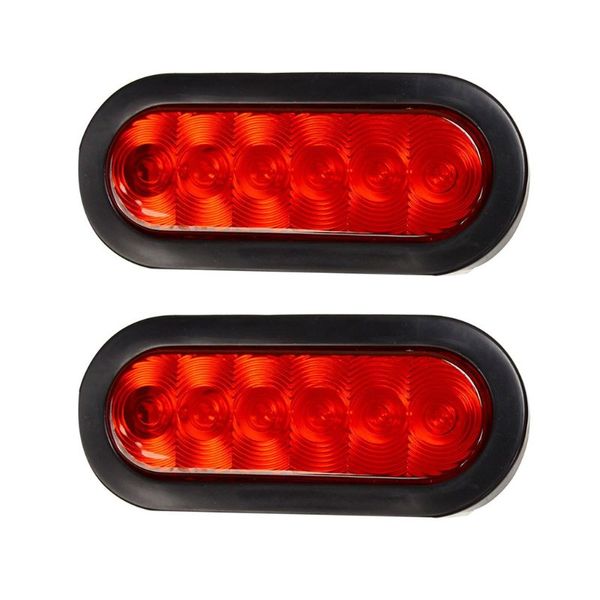 

2020 new 2 pcs oval 6 led trailer tail light kit ip67 waterproof sturn brake sealed