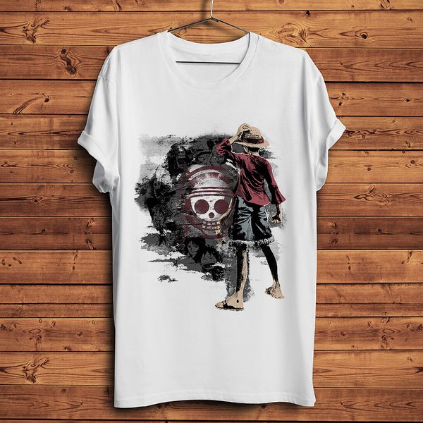 

one piece luffy funny anime tshirt men summer new white short sleeve homme casual t shirt japan manga streetwear