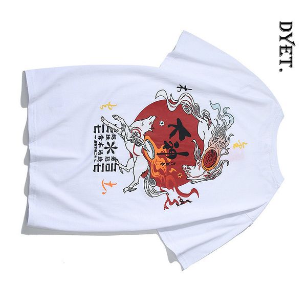 

2019 new fashion футболки harajuku оригинал printed мужчины женщина hip hop streetwear тенниски китайского стиля хлопок черной белой футболк