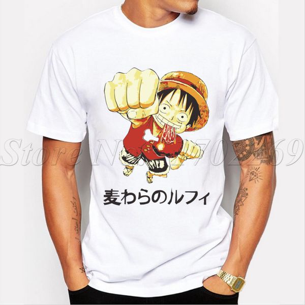 

mugiwara loves meat men customized t-shirt short sleeve casual summer hipster funny cool luffy cartoon printed tee