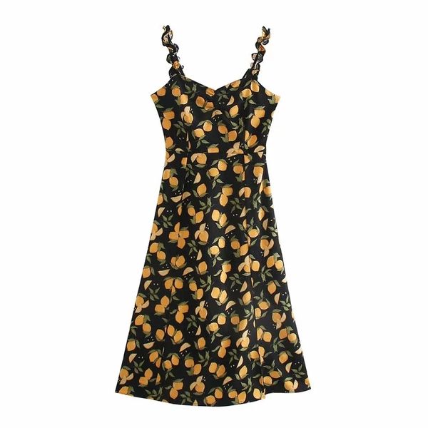 

2020 vintage designer clothing a line fall new women's dresses print fashion with thin french print chest pleats side slit dress, Black;gray