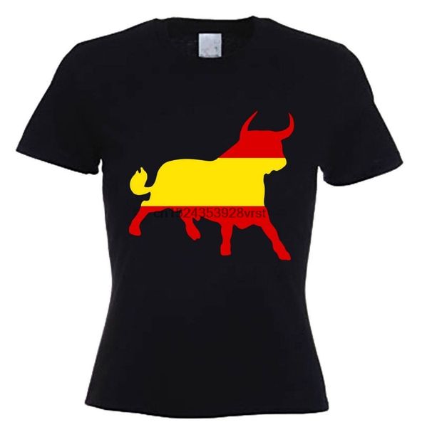 

spanish bull women t-shirt - espana spain flag el toro football soccer