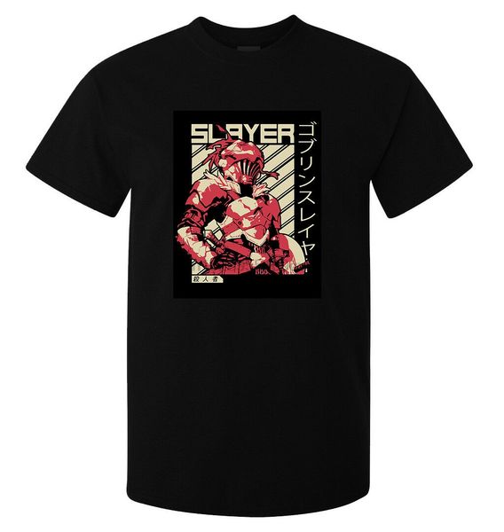

goblin slayer anime manga art mens t shirt black(2