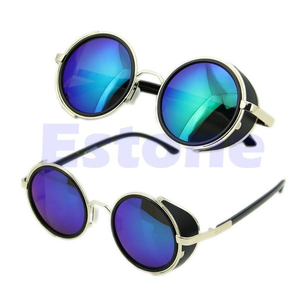 

sunglasses women 2021 goggles vintage retro blinder steampunk 50s round glasses, White;black