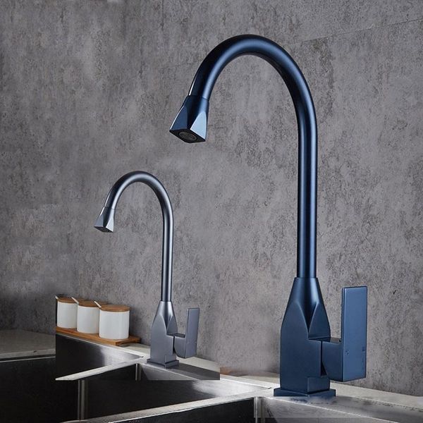 

black/chrome/blue/grey space aluminum kitchen faucet vegetable bathroom basin sink water taps cold gold mixer luxury t200424