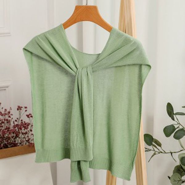 

casual loose all-match shawl fashion female false collar knitted scarf bib scarf women, Blue;gray