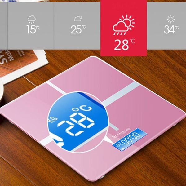 

digital temperature display home weighing scale weight balance body fat analyzer accurately scratch-resistant