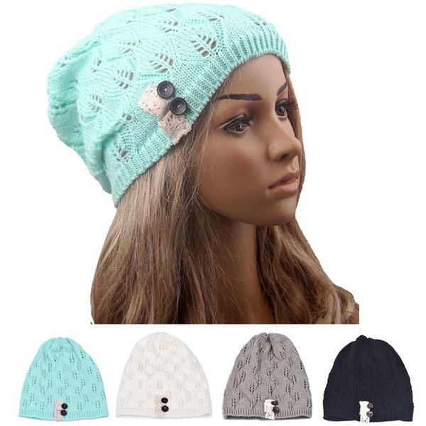 

mooistar # 4028 листья выдалбливают вязание hat, Blue;gray