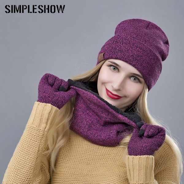 

hats, scarves & gloves sets brand designer women scarf hat set three-piece winter warm female hats men drop, Blue;gray