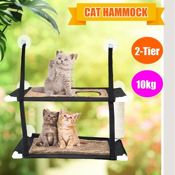 

cat window hammock extra large and sturdy holds two large cats window perch hammock 2-tier pet cat bearing seat-