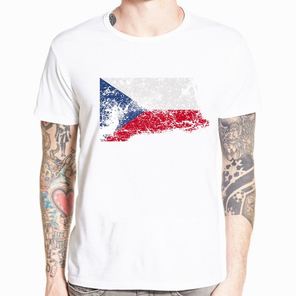 

czech republic national flag mens t shirts short sleeve summer games fans cheer o neck t- shirts for men size xs- 5xl