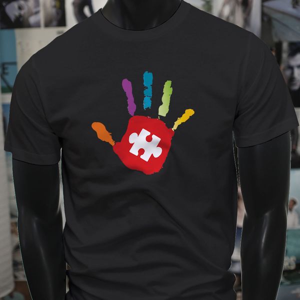 

2019 горячие продажи мода лето стиль вместе t-shirt tee рубашка любовь поддержки аутизм осведомленности для рук для мужчин