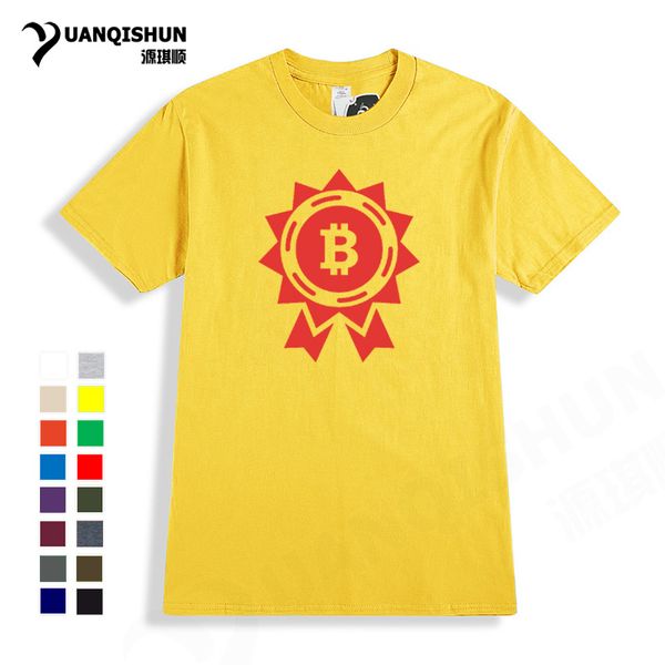 

medal bitcoin tee shirt digital currency bitcoin cotton t-shirt men's casual short sleeve tshirt fashion trend custom t shirts