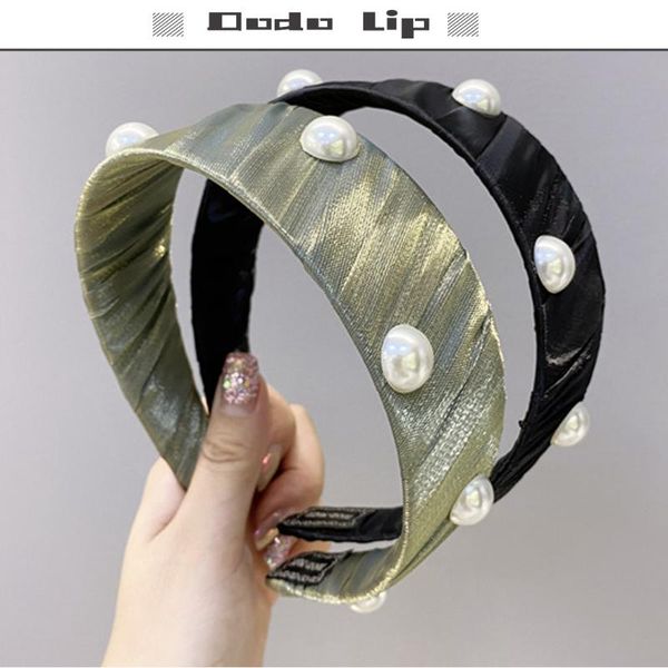 

hair accessories 20pcs/lot fashion hairbands with pearl for women makeup headband summer washing bezel ornament