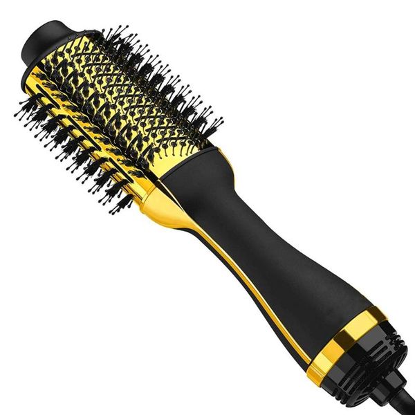 

electric hair brushes one step dryer and volumizer, oval blower salon air paddle styling brush negative ion generator straigh