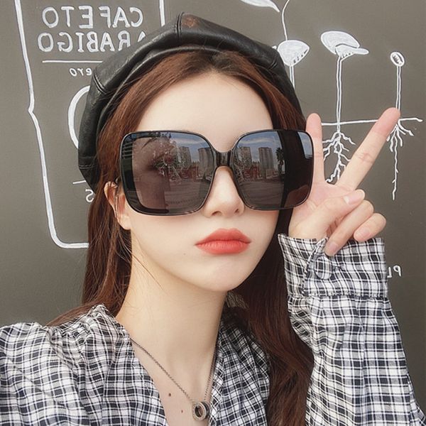 

square women sunglasses oversized vintage large frame retro shades gradient sun glasses black female uv400 gafas, White;black