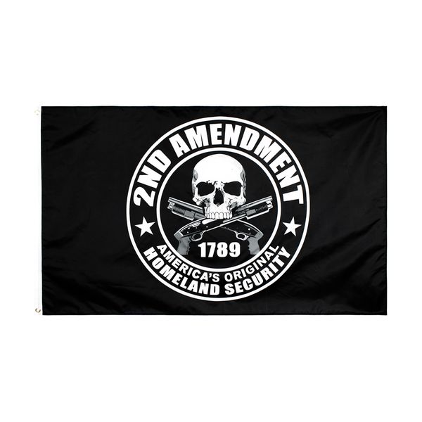 

wholesale ready to ship stock flaglink hanging 90*150cm 3x5 fts us constitution 2nd second amendment flag for amendment ii