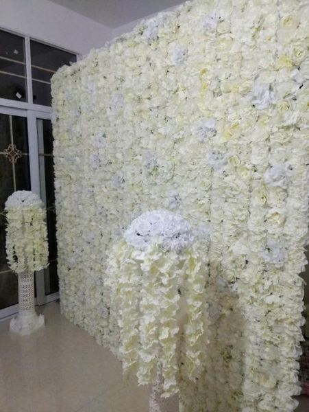 

decorative flowers & wreaths 24pcs/lot 60x40cm milk white peony rose design flower wall for wedding window backdrop centerpieces deocrations