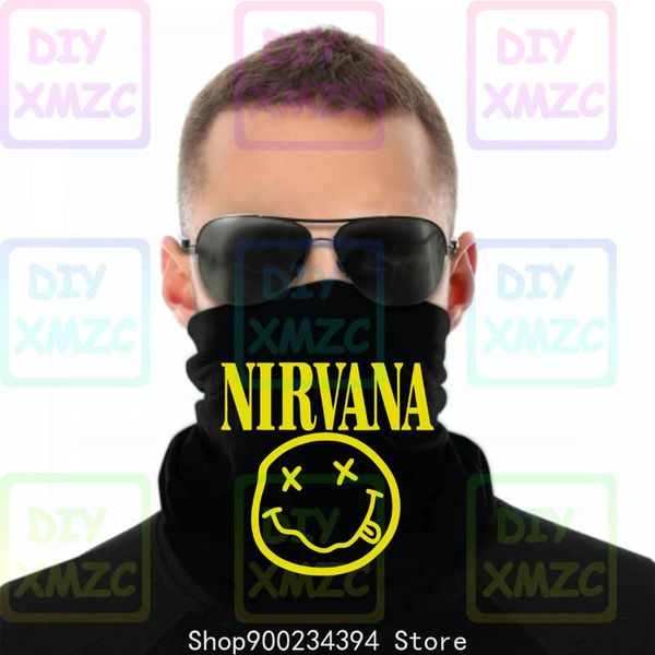 

nirvana american rock band bandanas, Blue;gray