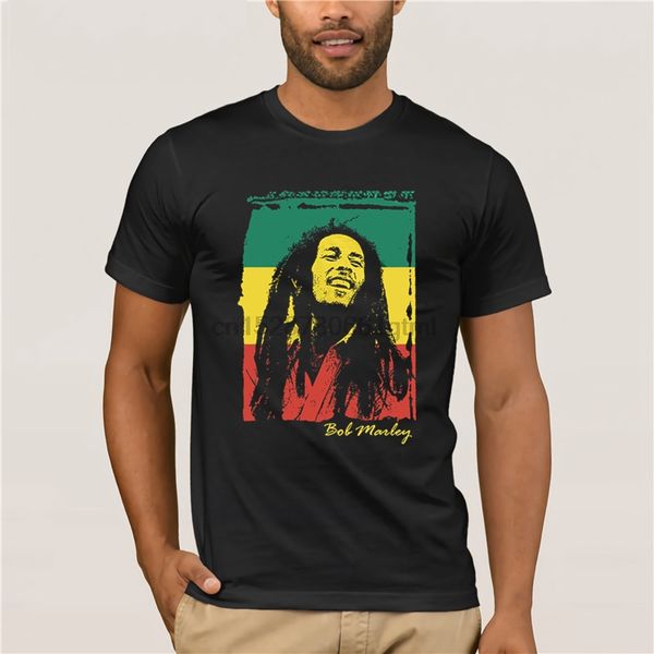 

fashion summer t-shirt the new fashion for bob marley mens rasta stripe x-large black personality t-shirt