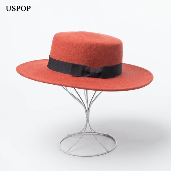 

stingy brim hats uspop 2021 wool women fedoras autumn winter hat wide, Blue;gray