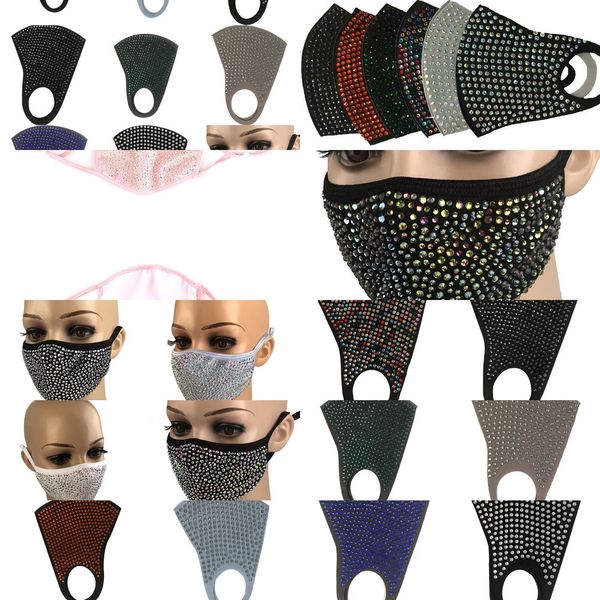 

protective bling dustproof fashion bling diamond mask pm2.5 mouth masks washable reusable wwv7