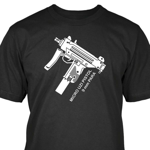

новая мода micro uzi 9mm t-shirt tee рубашка