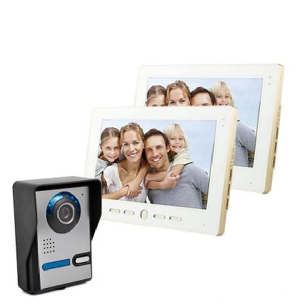 

10 inch large screen ip55 waterproof outdoor unit infrared night vision function hd 700 line video intercom doorbell one pair two